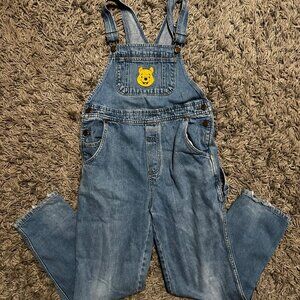 90s Vintage Winnie the Pooh Denim Overalls Size M